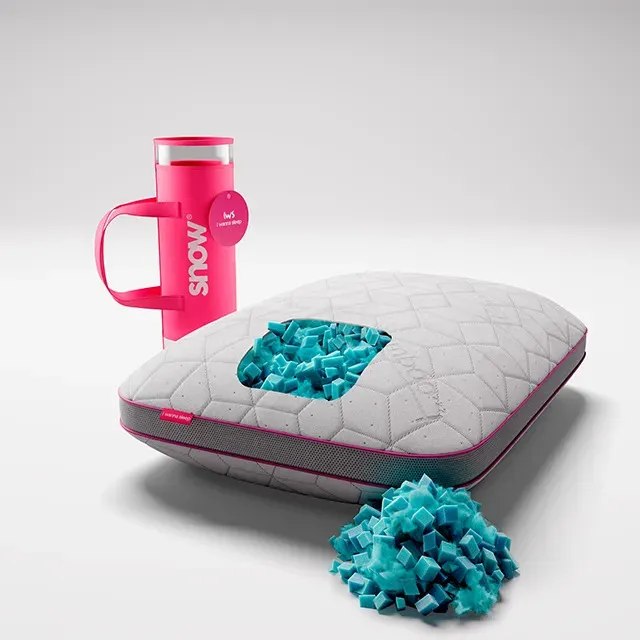 Travesseiro Ajustável I Wanna Sleep Snow com Flocos Removíveis