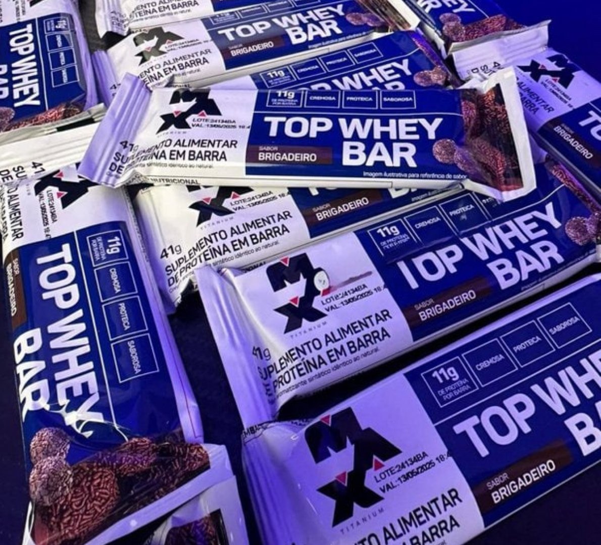 Max Titanium Top Whey Bar Brigadeiro 12 Unidades 41g