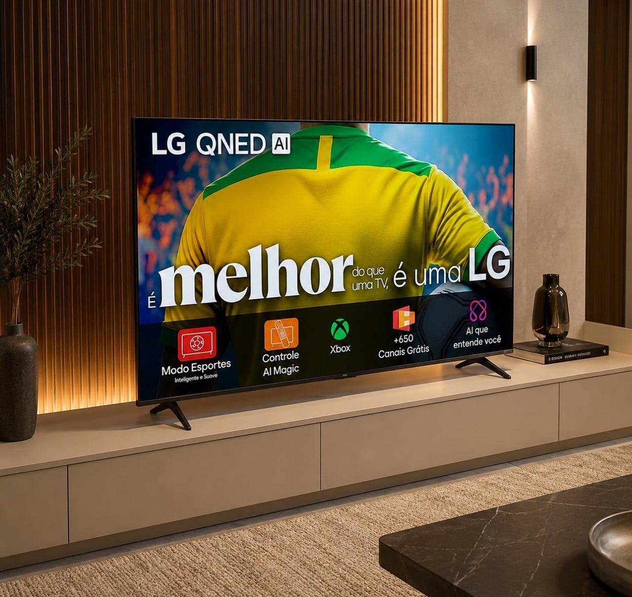 Smart TV 4K 50" LG QNED Processador AI α7 Gen8