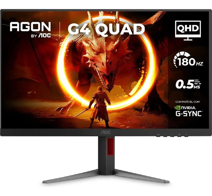 Monitor Gamer AOC AGON 27" QHD 180Hz 0.5ms IPS HDR10