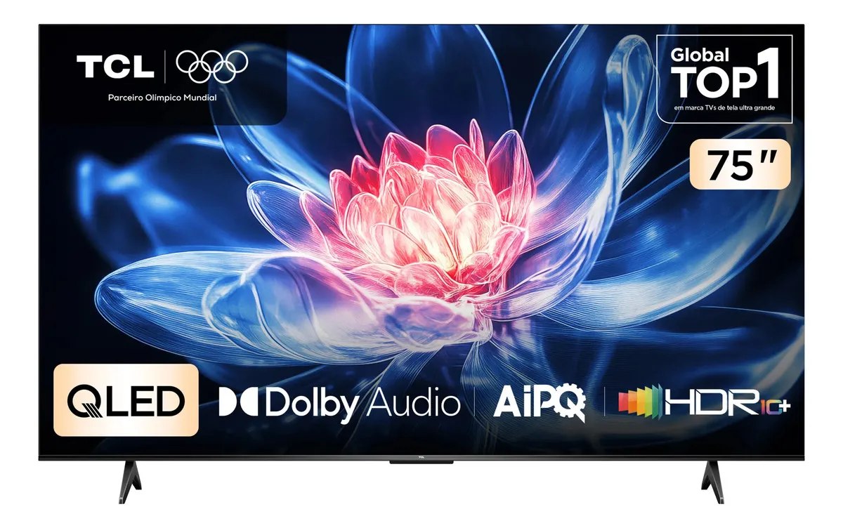 Smart TV TCL QLED 4K HDR10+ T6C - Lançamento 2026