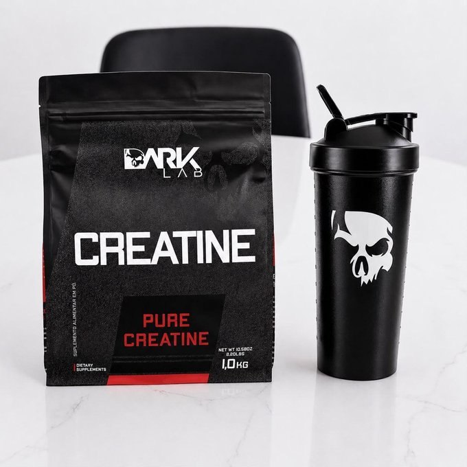 Kit Dark Lab Creatina 1kg + Coqueteleira 700ml