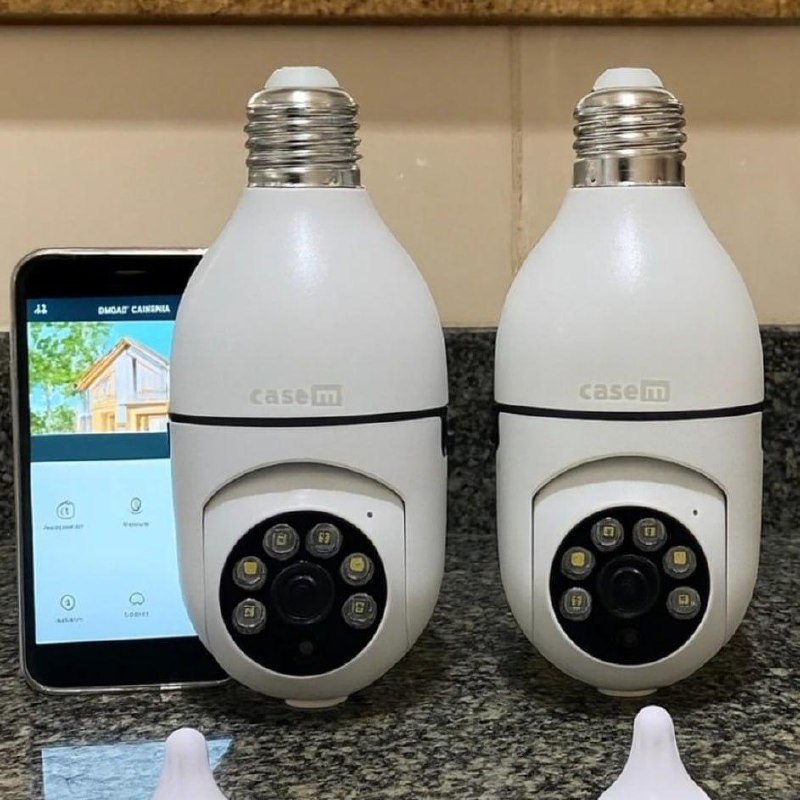 Kit 2 Câmeras Segurança 360º Jortan Wifi IP HD Visão Noturna