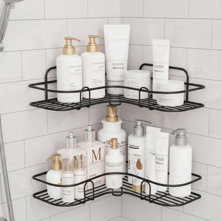 Kit 2 Porta Shampoo Sabonete Canto Banheiro Adesivo