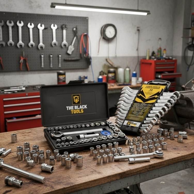 Kit Ferramentas The Black Tools 40 Peças com Soquetes e Chaves