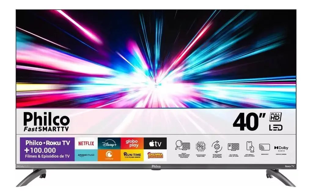 Smart TV Philco 40" Full HD Roku TV