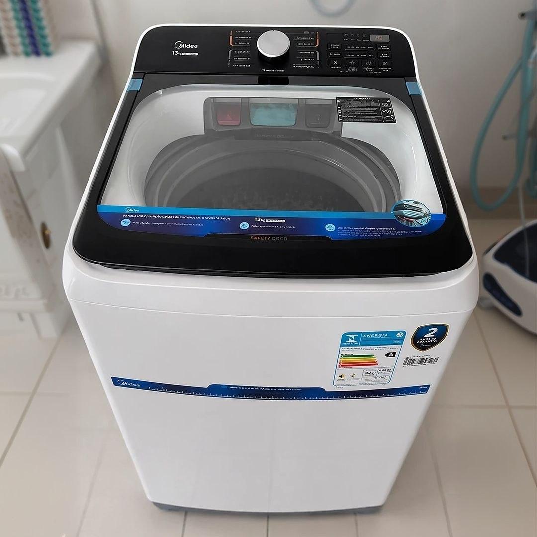 Lavadora de Roupas 13kg Branca Midea Wave Agitator 110V