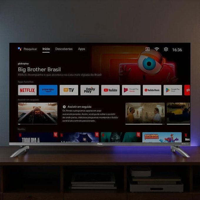 Smart TV 39" Philco FHD Roku TV Dolby