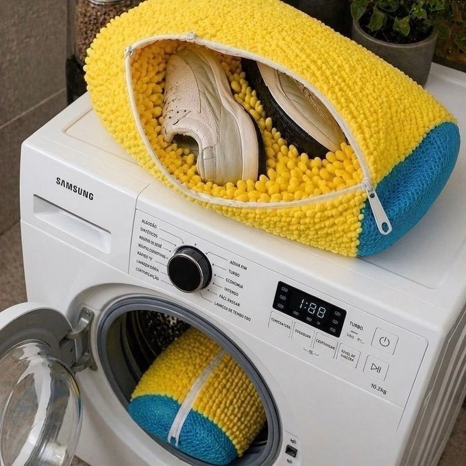 Kit com 2 Sacos Para Lavar Sapatos na Máquina de Lavar