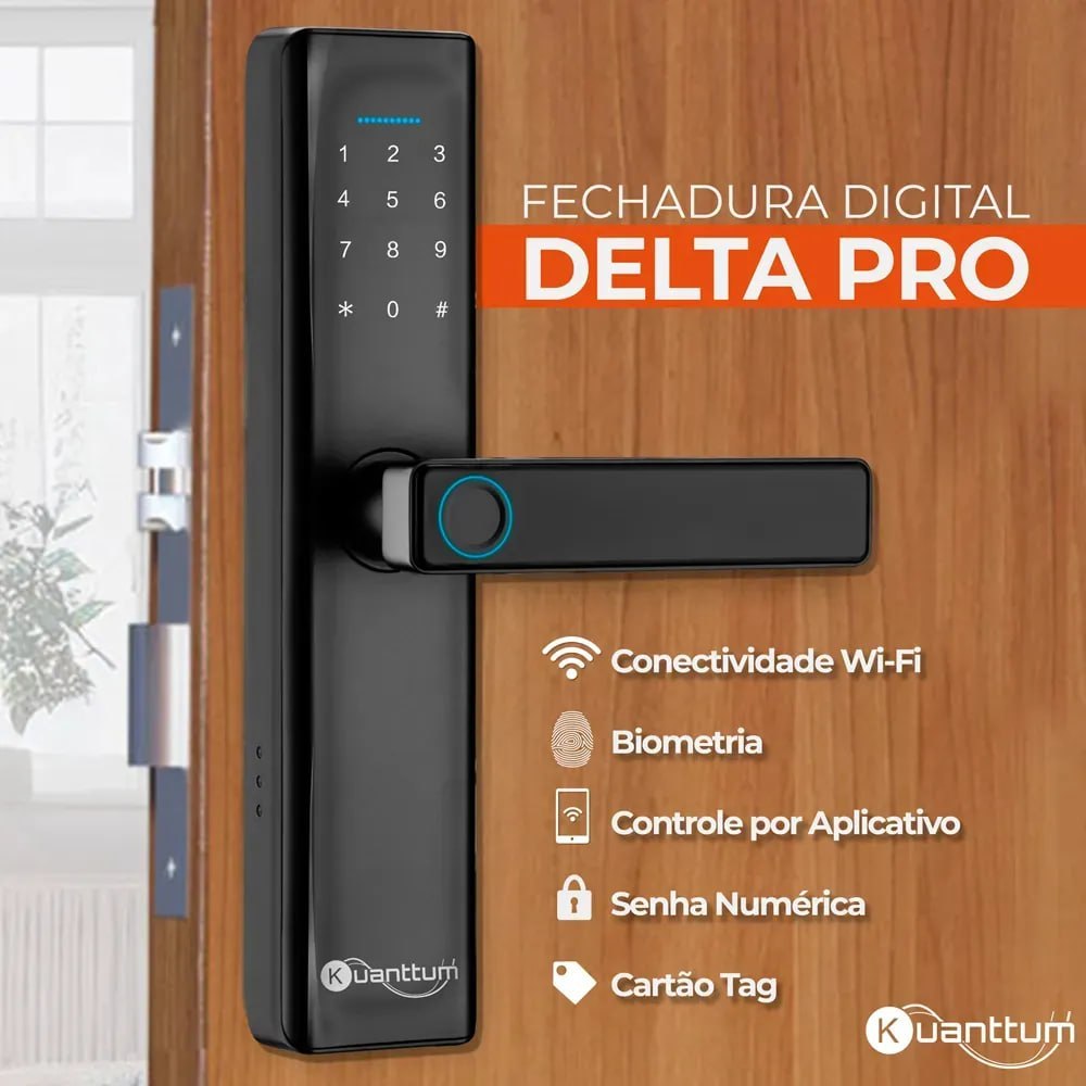Fechadura Digital Kuanttum com Biometria