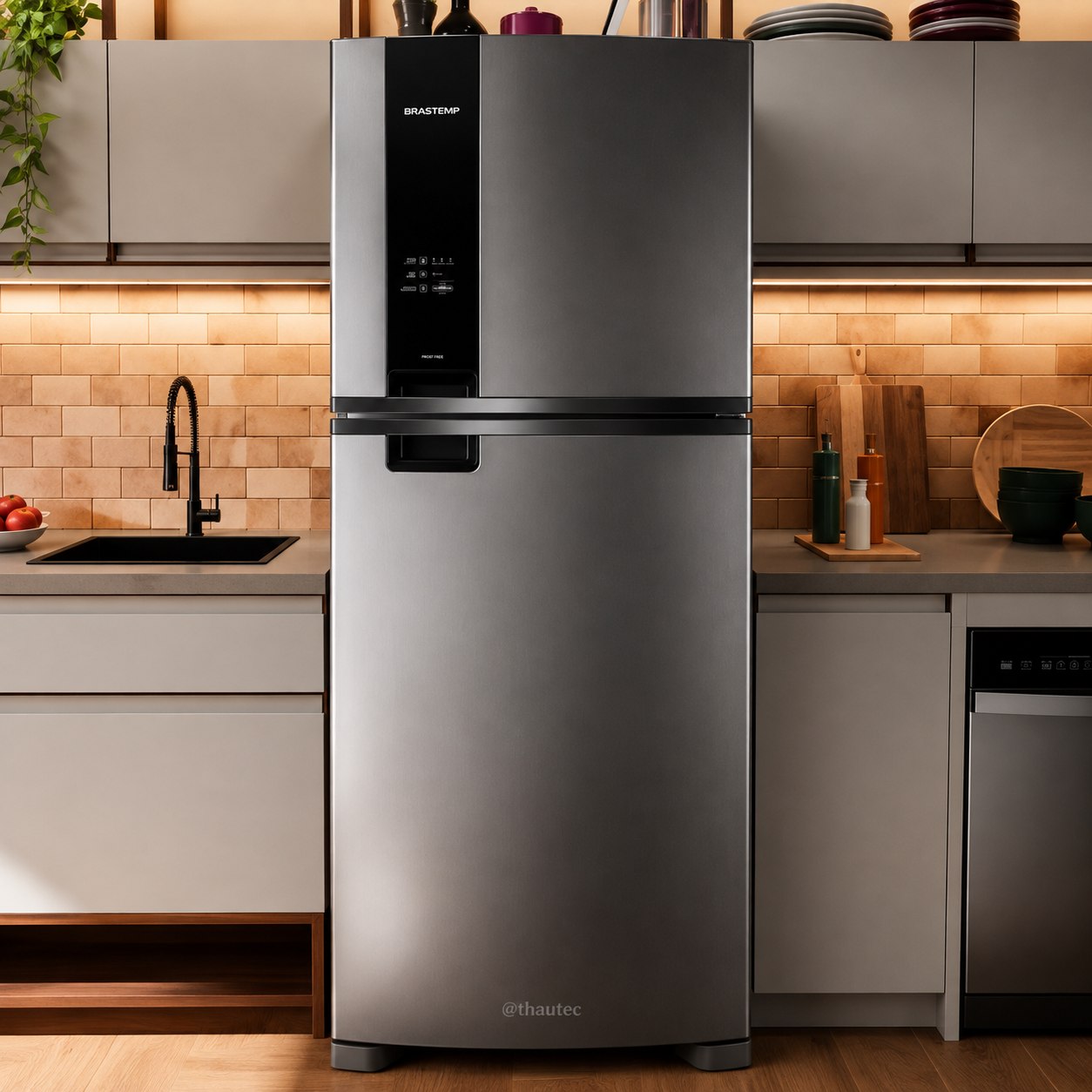 Geladeira Brastemp 385L Frost Free Inox Duplex INVERTER 220V