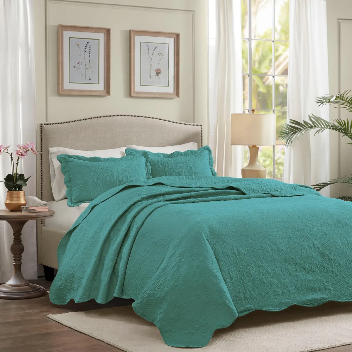 Kit Cobre Leito Colcha Cama Queen 240x260 Dupla Face