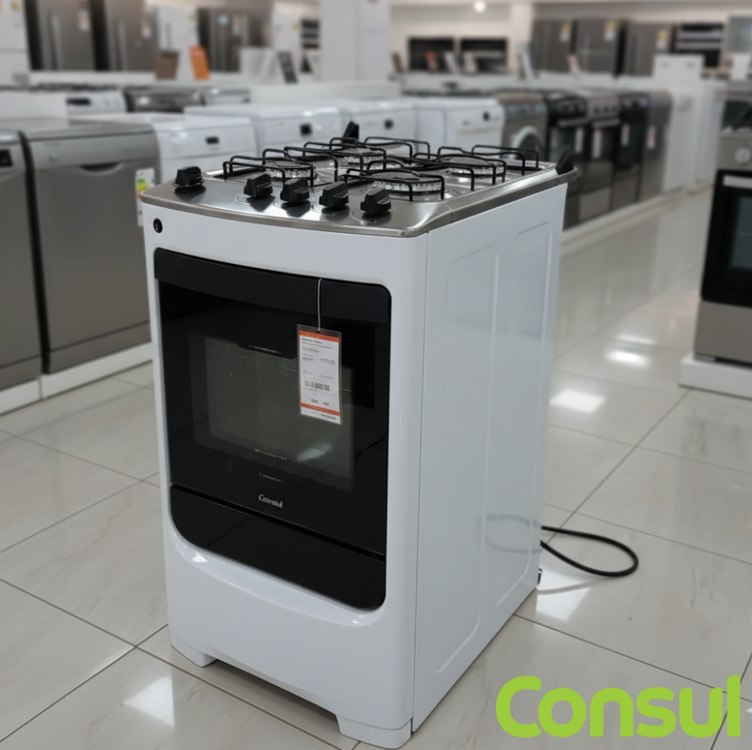 Fogão Consul 4 Bocas Branco com Acendimento Automático CFO4NAB