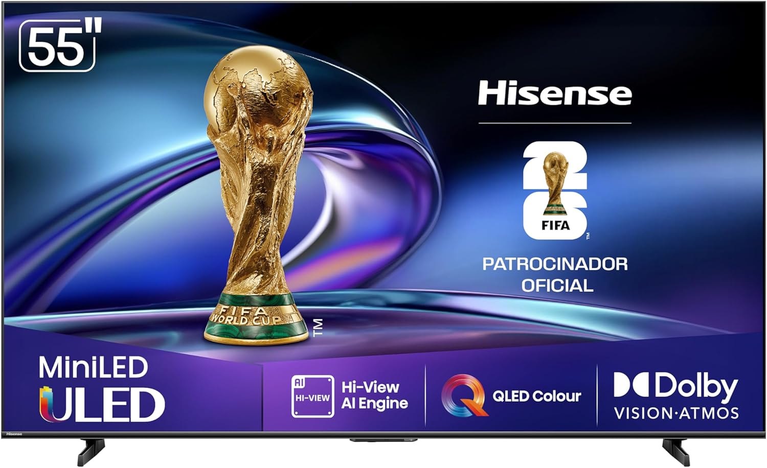 Hisense Smart TV 4K 55" Mini LED Dolby Vision 55U6QV