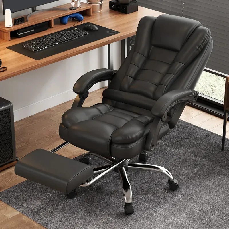 Cadeira de Escritório Presidente Ergonômica com Apoio de Pés