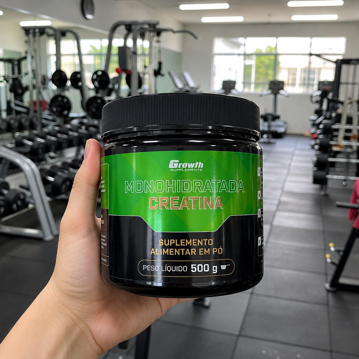 Creatina Monohidratada 500g Growth Supplements Sem Sabor