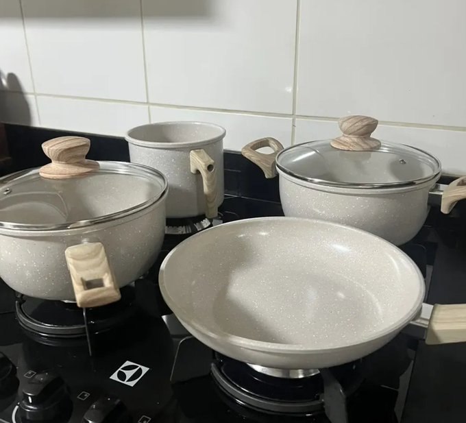 Jogo de Panela 4 Peças Marble Edition Oster