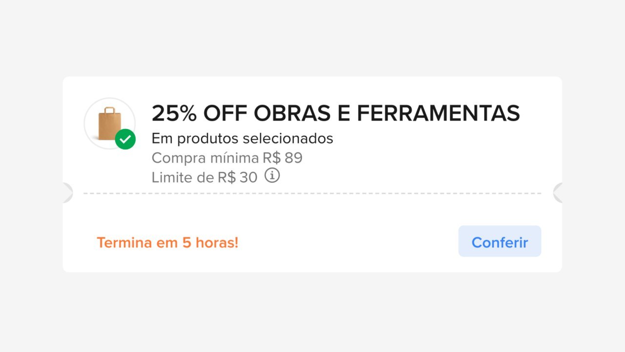 Ferramentas - Cupom 25% OFF Mercado Livre