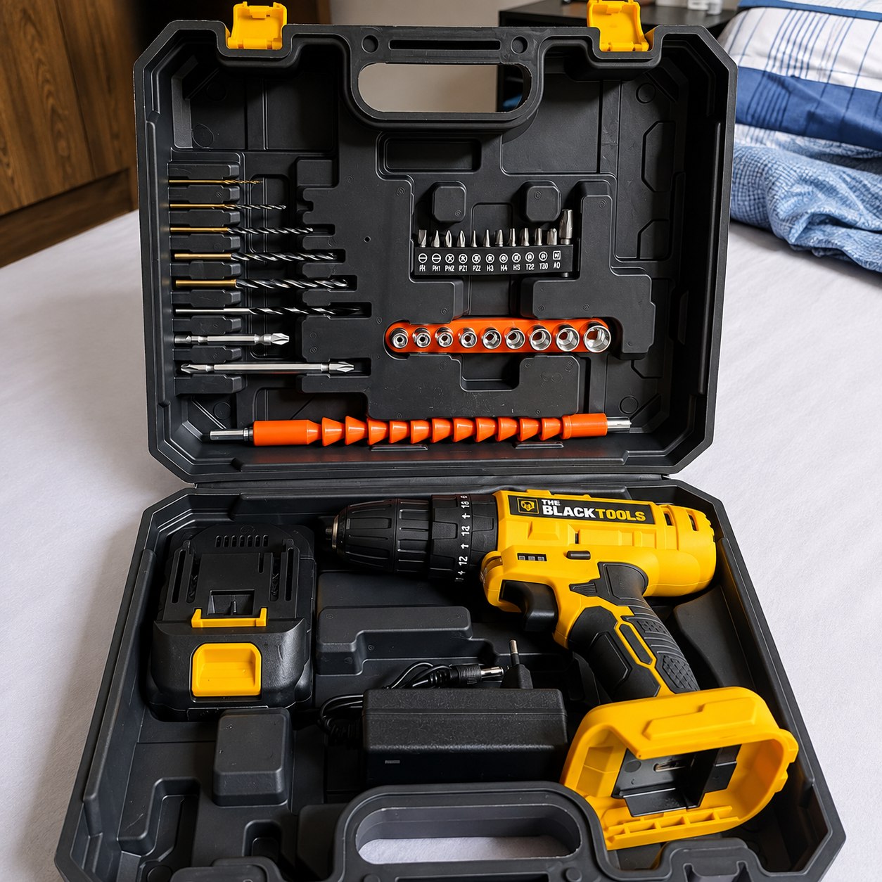 Furadeira Parafusadeira de Impacto 21V The Black Tools