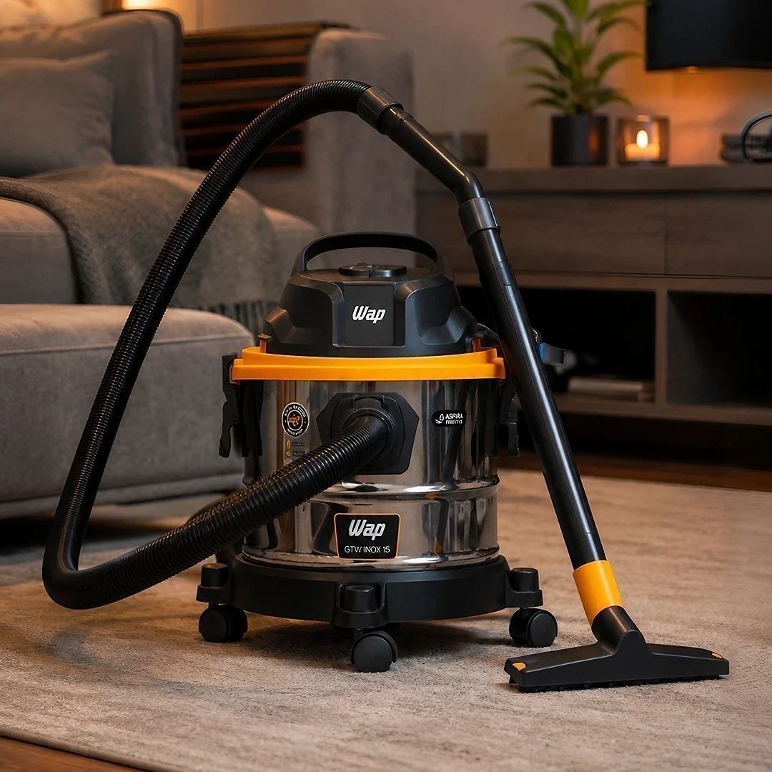 Aspirador de Pó e Água WAP GTW Inox 15L 1700W com Acessórios