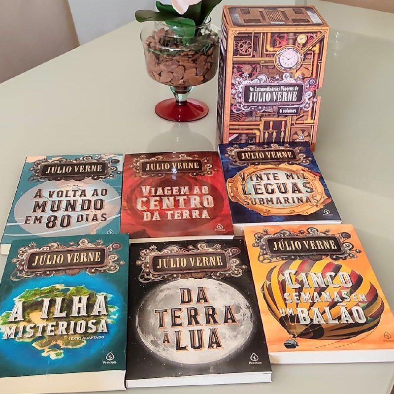 Box Com 6 Livros As Extraordinárias Viagens De Júlio Verne
