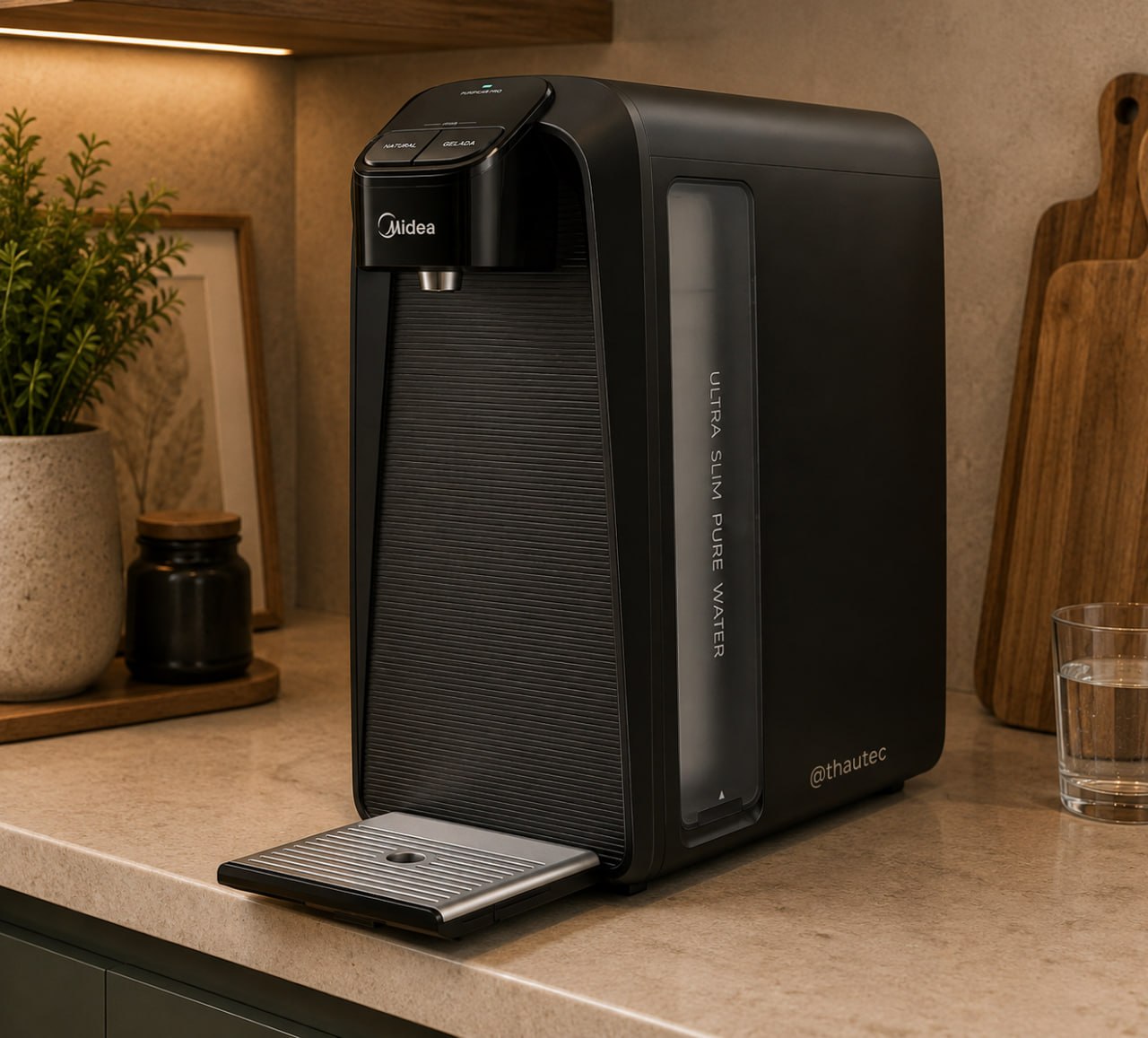 Purificador de Água Slimpure Bivolt Midea Cinza
