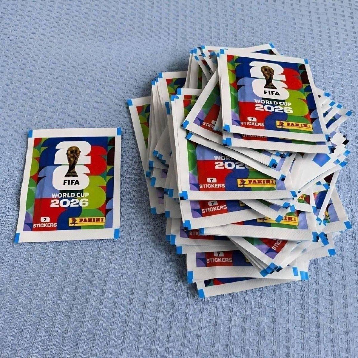 Kit 700 Figurinhas Álbum Copa do Mundo 2026 - 100 Envelopes