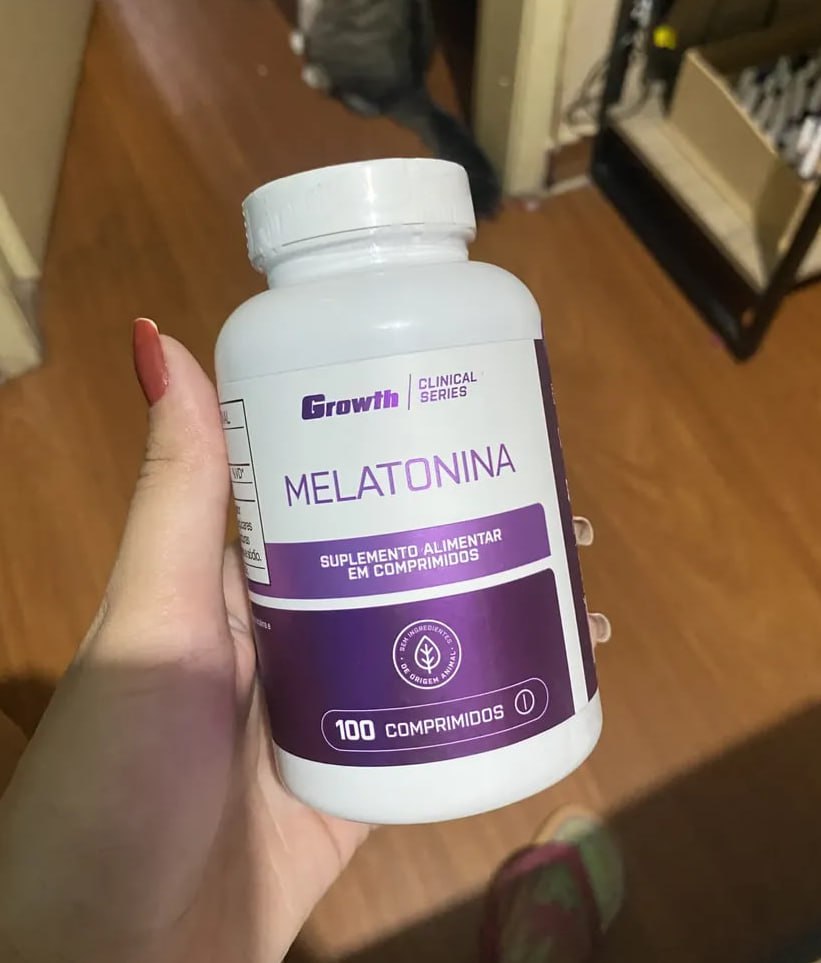 Melatonina Growth Supplements Sem Sabor 100 Comprimidos