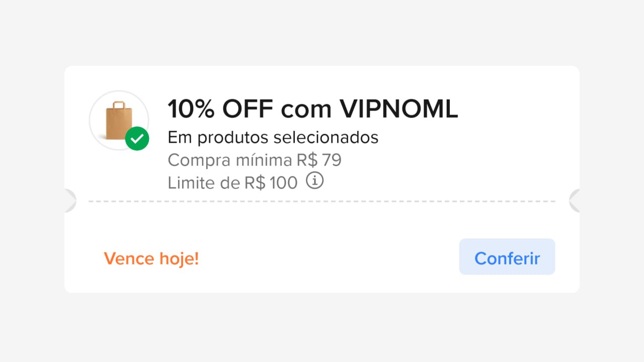 Cupom Mercado Livre - 10% OFF em Compras Acima de R$ 79