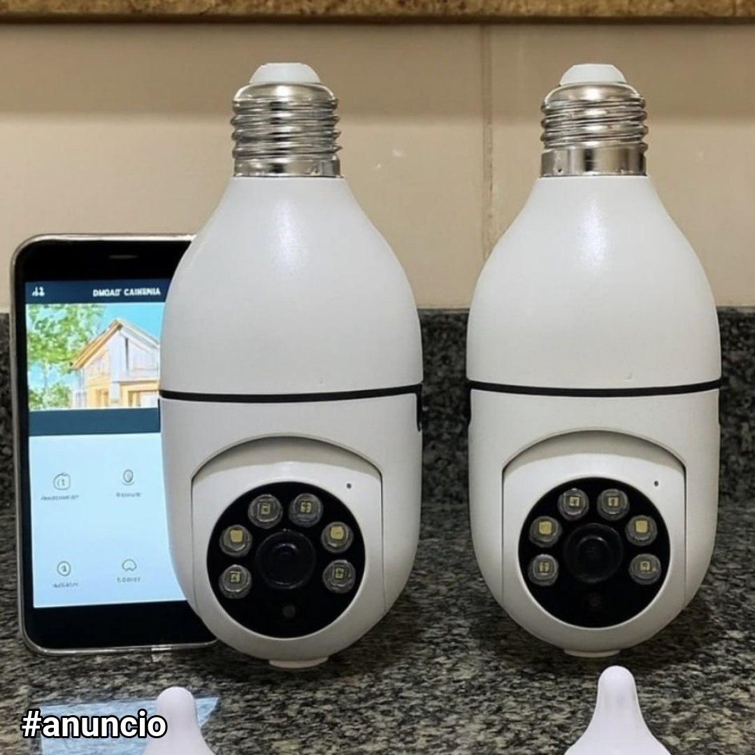 Kit 2 Câmeras Segurança 360º Jortan Wi-Fi IP HD Visão Noturna