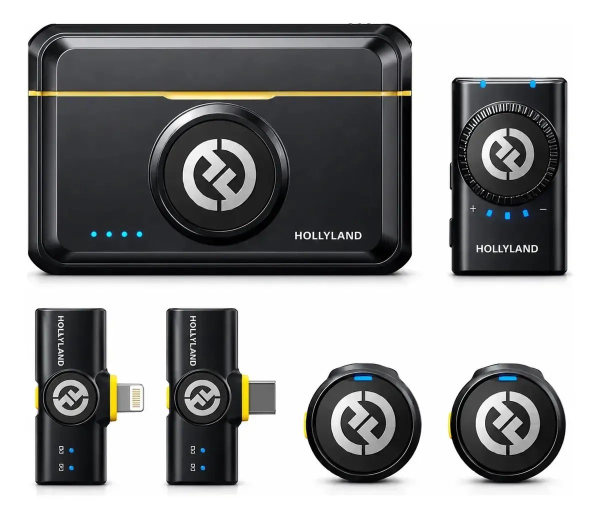 Microfone Lapela Hollyland Lark M2 Combo Duplo