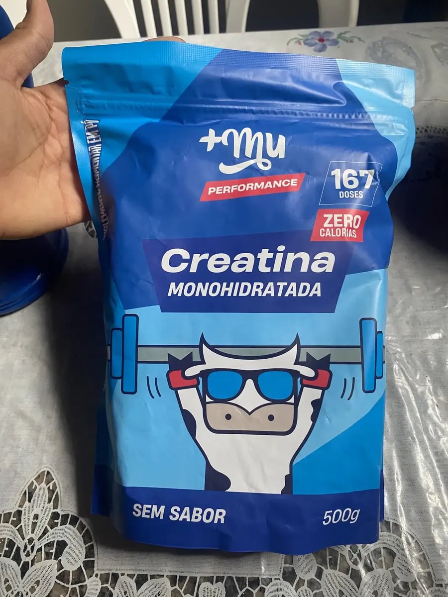 Creatina Monohidratada 100% Pura Refil 500g Sem Sabor