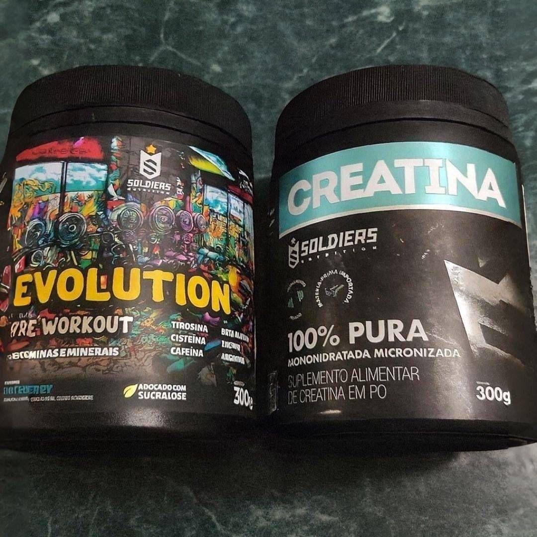 Kit Soldiers Nutrition Creatina + Pré-treino Evolution 300g