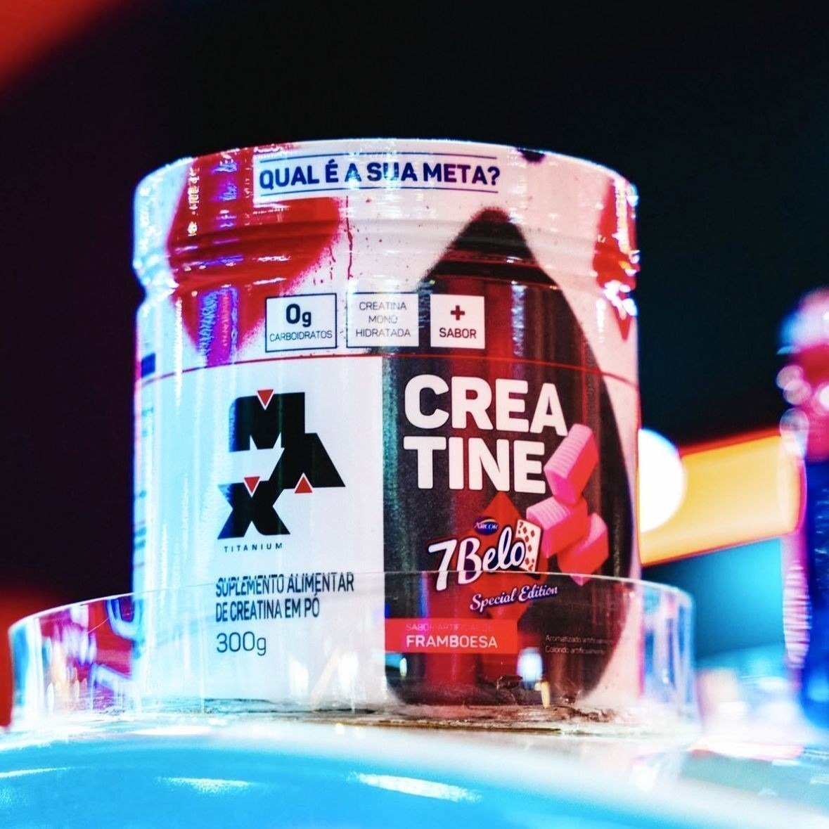 Creatina Belo Max Titanium Monohidratada 300g Framboesa
