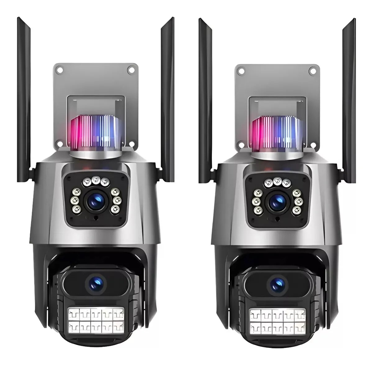 Kit 2 Câmeras de Segurança HW IP Wi-Fi 6MP Lente Dupla Visão Noturna 355°