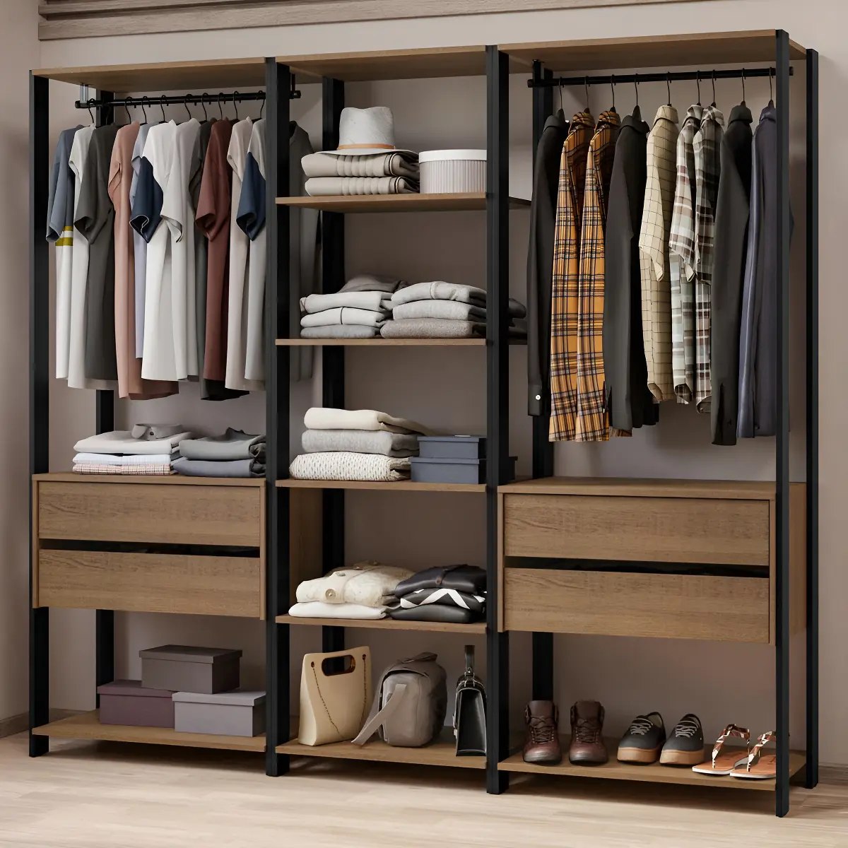 Guarda-roupa Closet Modulado Valencia 199cm Madesa RP 02
