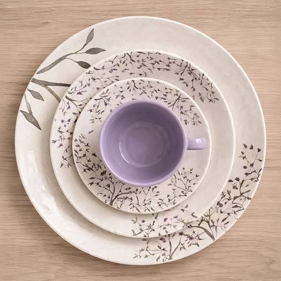 Aparelho de Jantar e Chá 20 Peças Oxford Unni Lilac