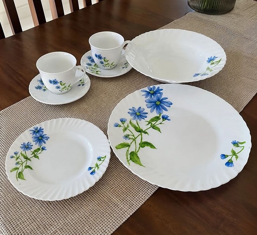 Aparelho de Jantar e Chá 20 Peças Opaline Branco