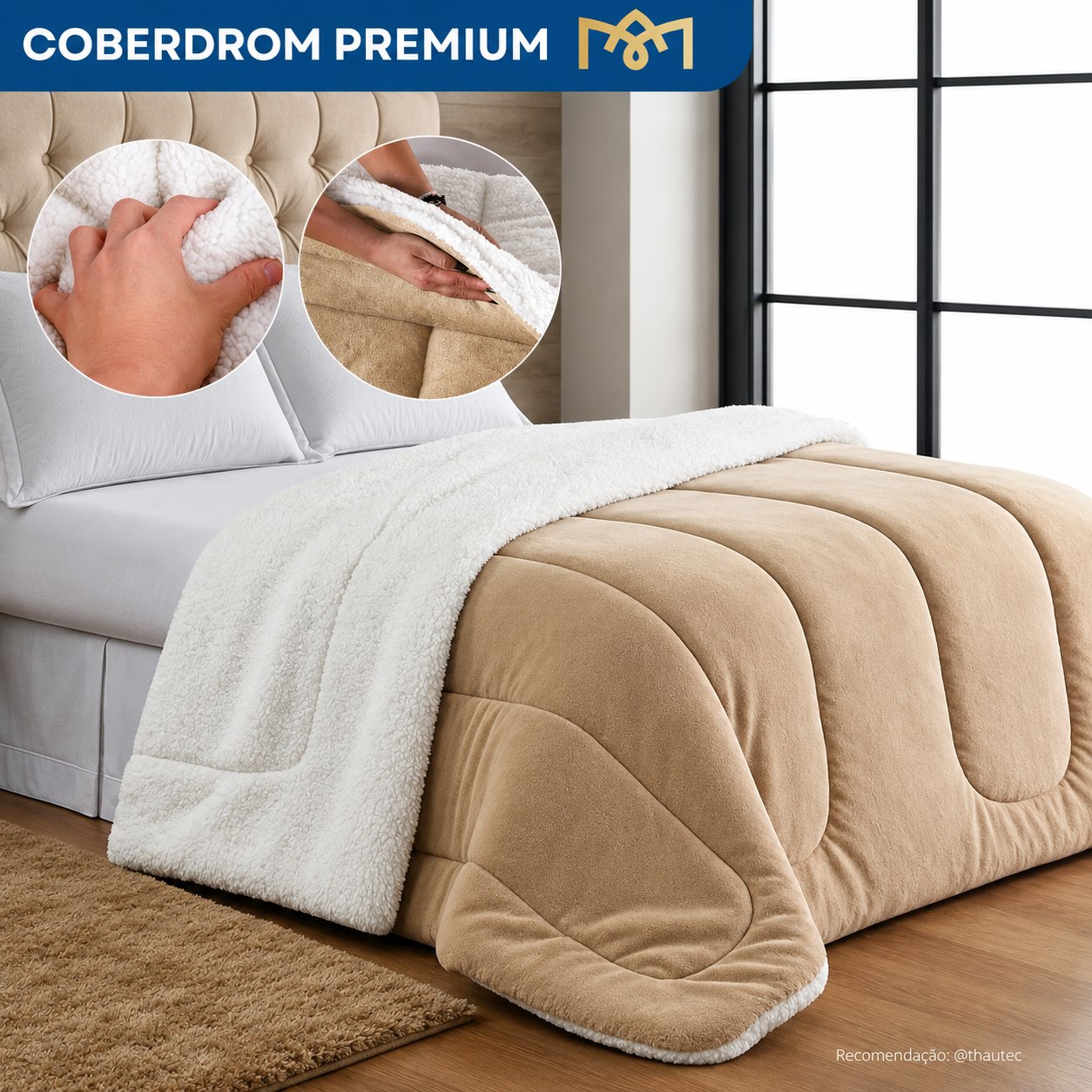 Coberdrom Casal Queen Grosso Sofisticado Macio
