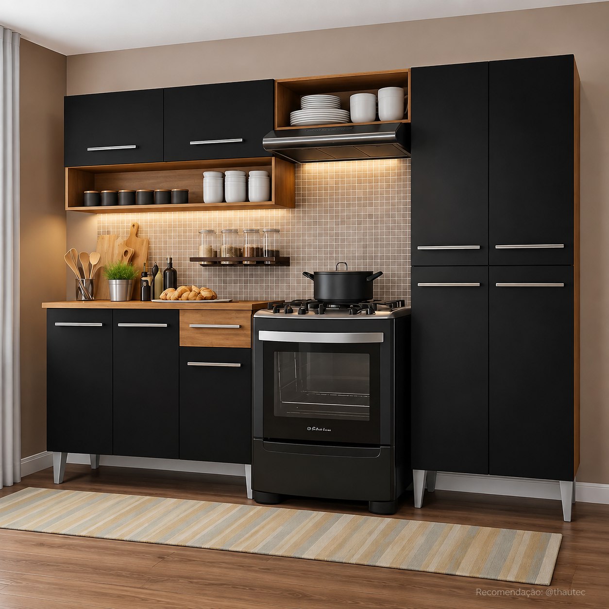 Armário de Cozinha Modulada Compacta Emilly Pop