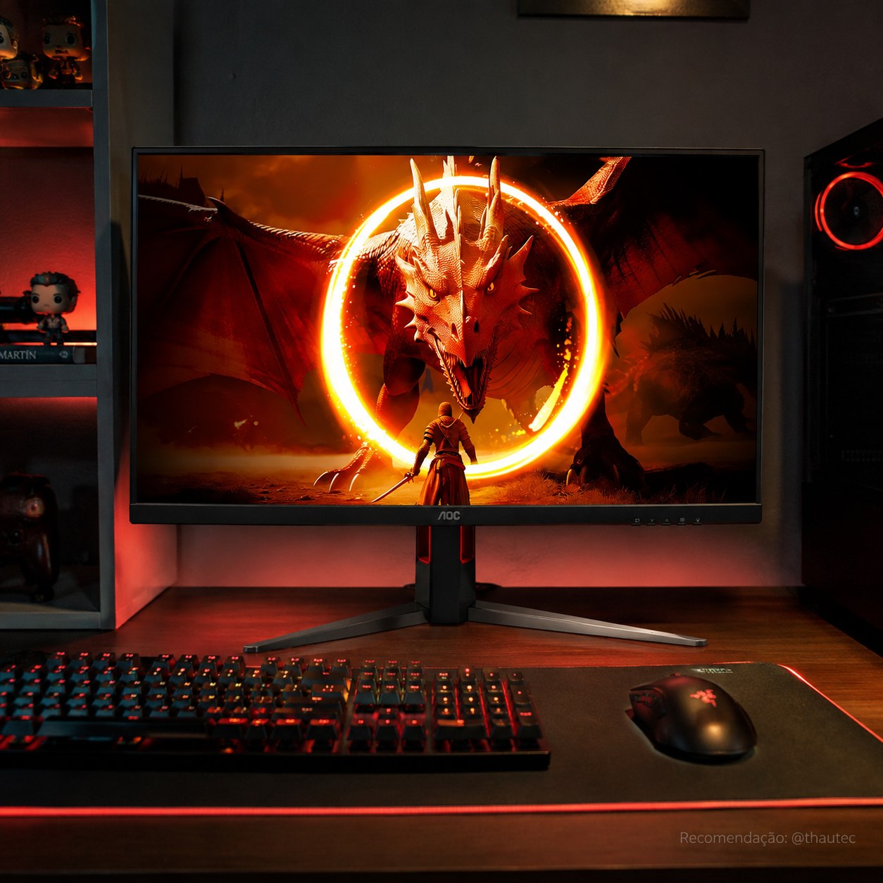 Monitor Gamer AOC AGON QUAD 27" QHD 180Hz 0.5ms IPS HDR10