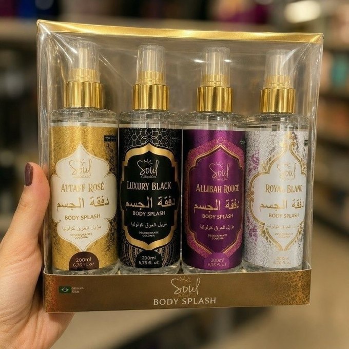Kit 4 Body Splash Árabe 200ml Feminino