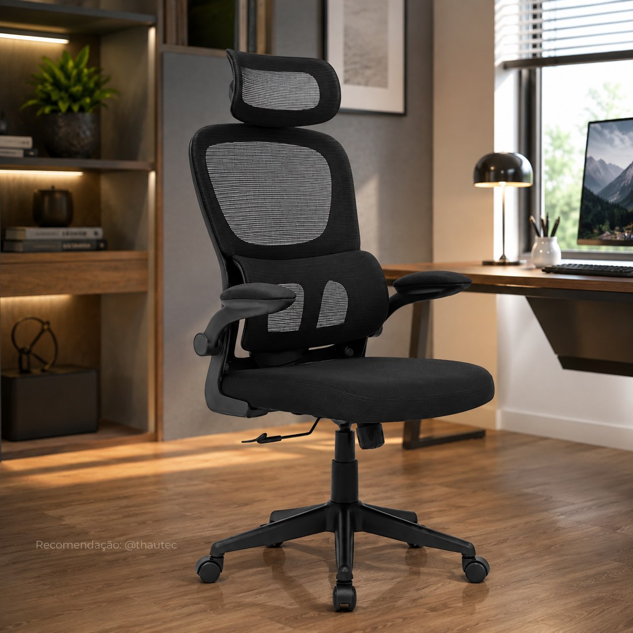 Cadeira Escritório Ergonômica Giratória Reclinável RSH500 Rishon