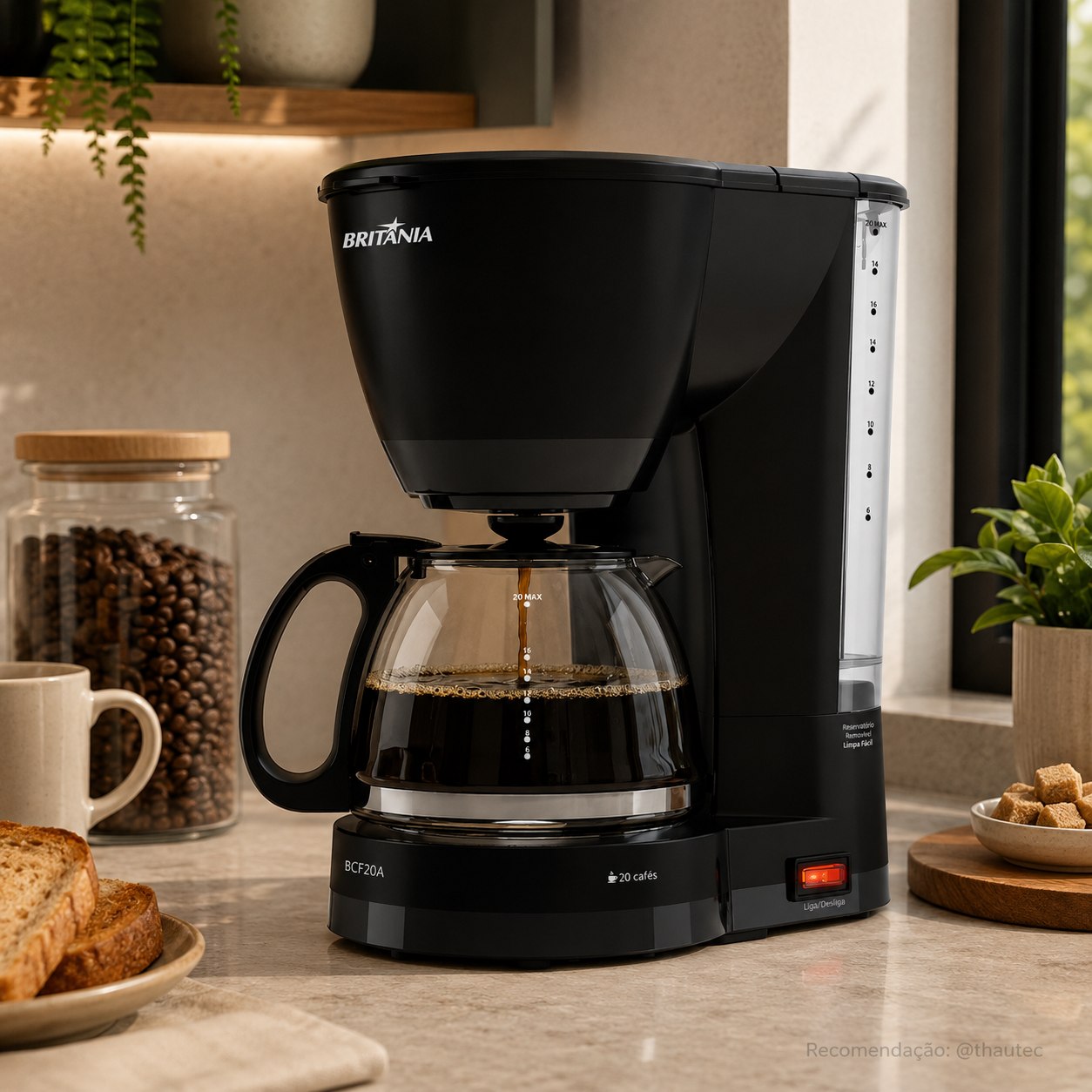 Cafeteira Britânia 20 Cafés 800ml BCF20A