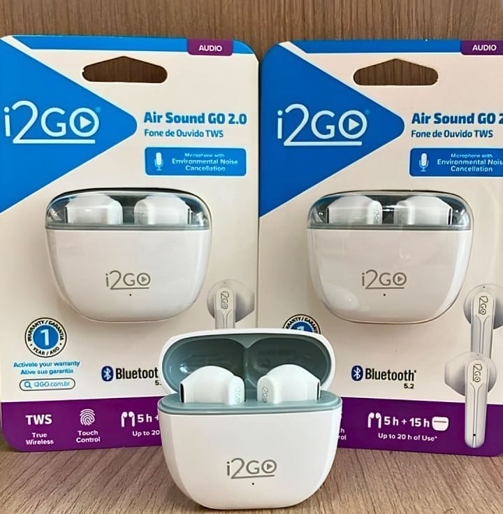 Fone de Ouvido Sem Fio TWS Air Sound Go 2.0 i2GO PRO