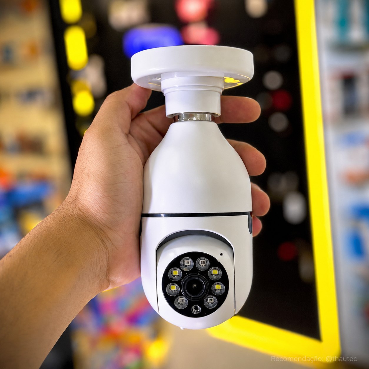 Câmera de Segurança 360º E27 para Bocal de Lâmpada