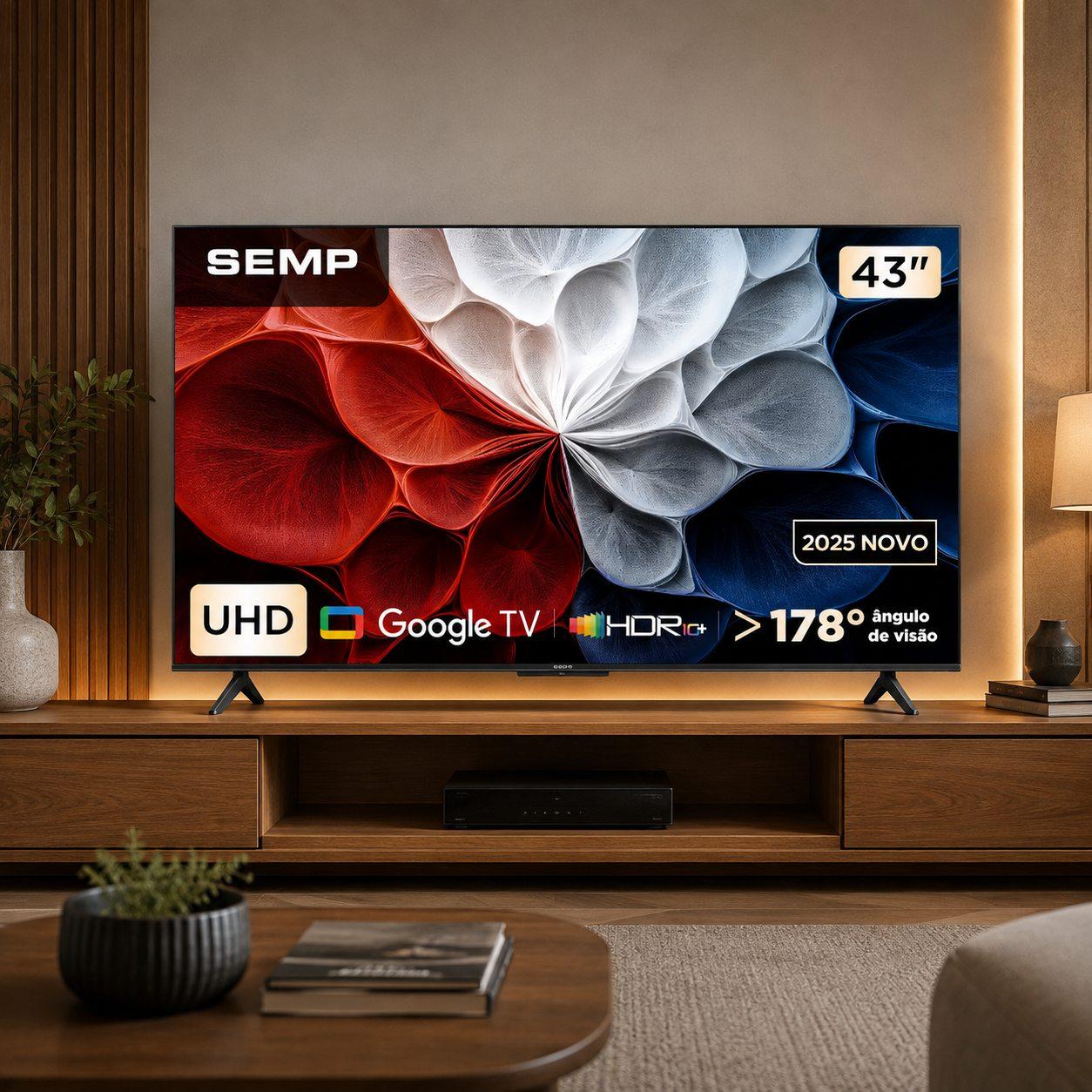 Smart TV Semp 43" LED 4K S62 WiFi Dolby Audio