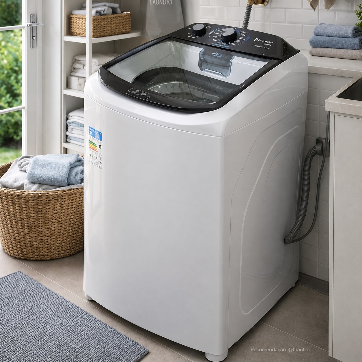 Máquina de Lavar Electrolux Efficient 13kg Cesto Inox Branco LDA13
