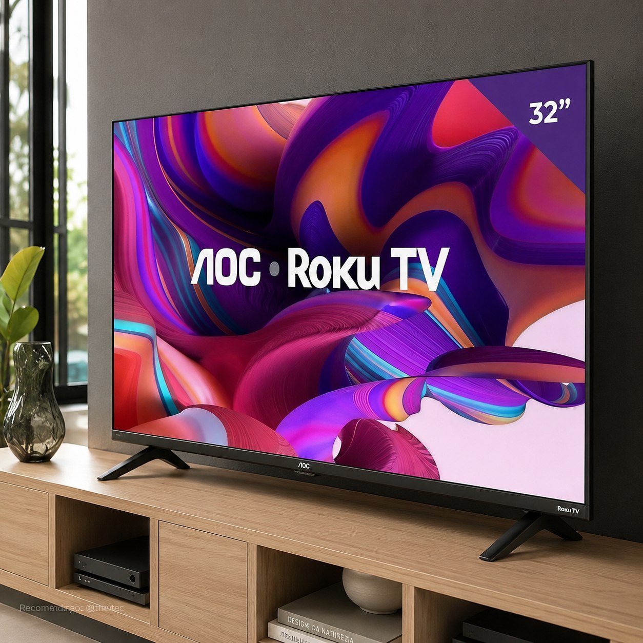 Smart TV LCD LED 32" AOC 32S5155/78G Wi-Fi HD Quad Core