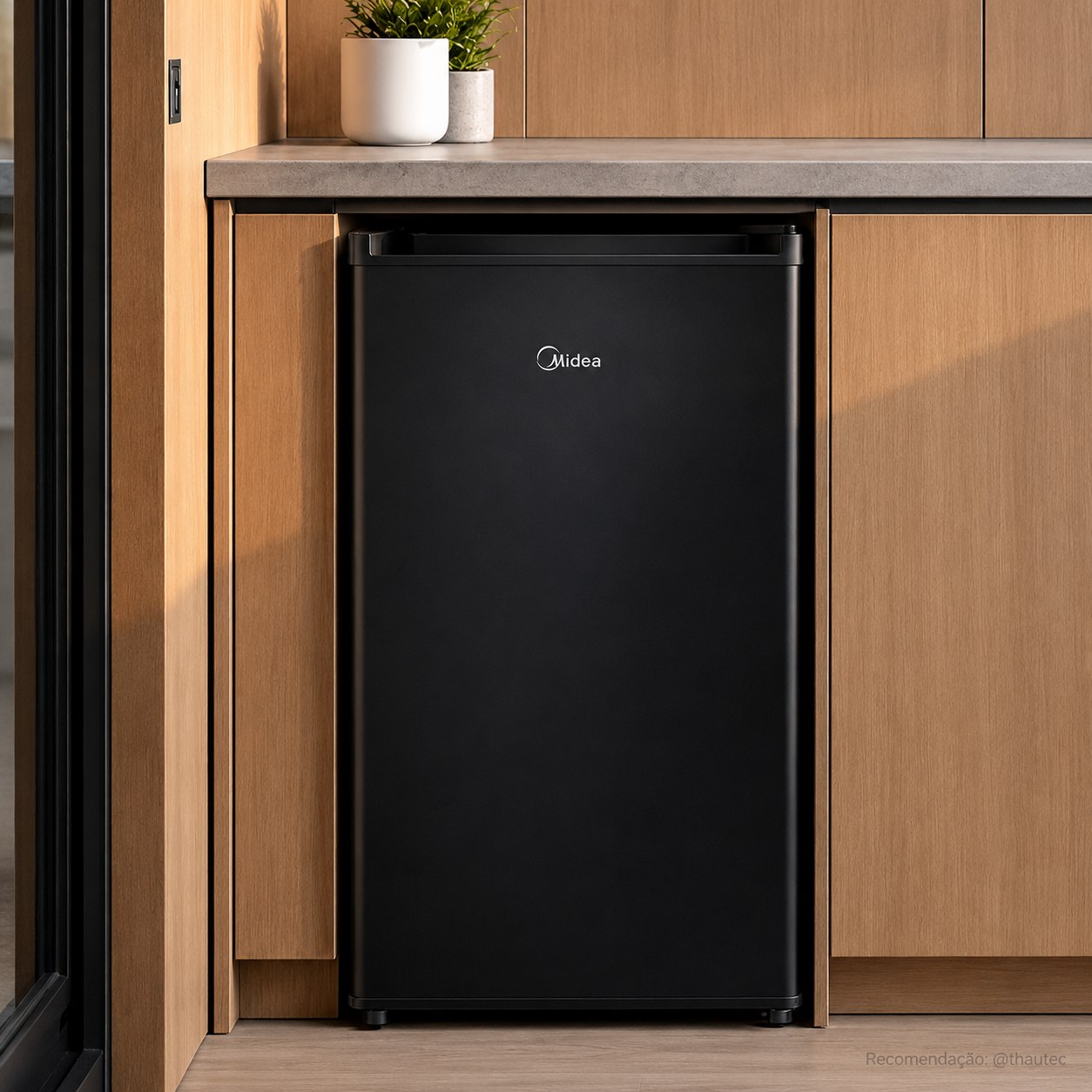 Frigobar 124 Litros Black Edition Inverter Bivolt Midea